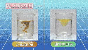 水溶性比較実験